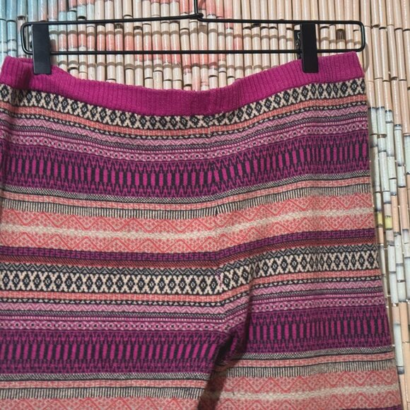 Mossimo Supply Co. Fair Isle Style Sweater Leggings, Pink/Orange Geometric, XL - Picture 7 of 10